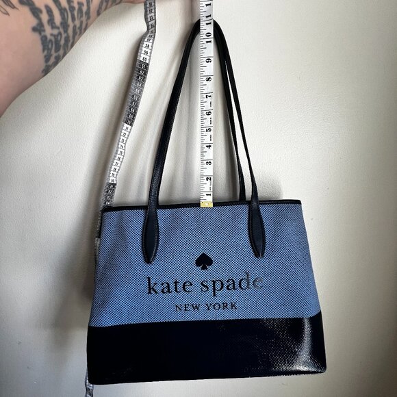 Kate Spade Blue Canvas Street Tote Bag - Picture 3 of 15